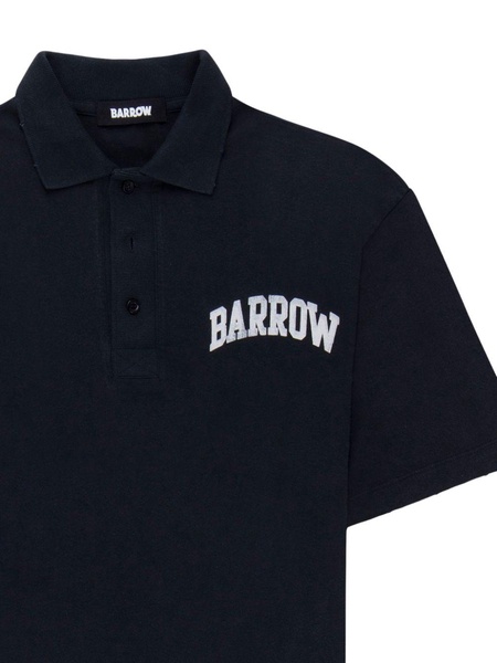 logo-print cotton polo shirt