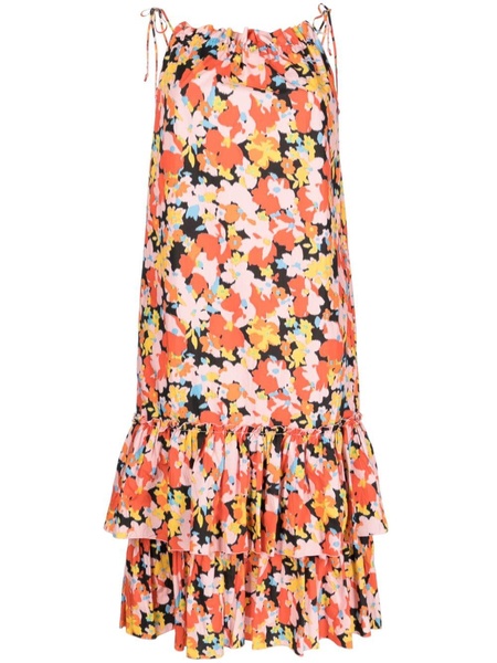 floral-print cotton dress