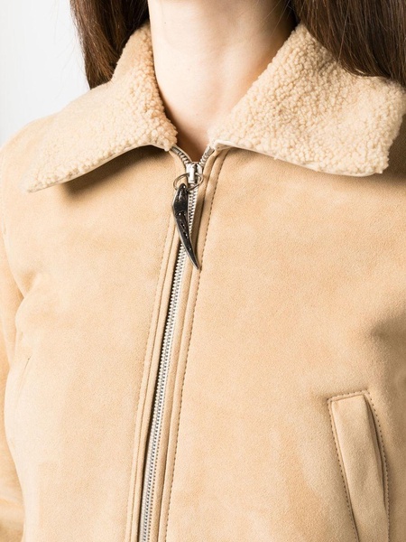 sheepskin bomber jacket