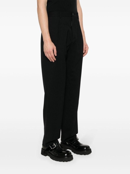 two-way tapered wool trousers