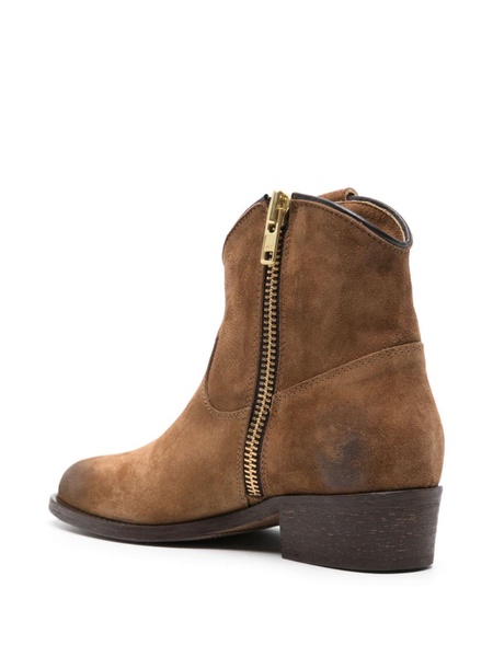 panelled suede ankle boots