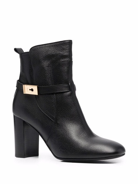 high-heel leather boots