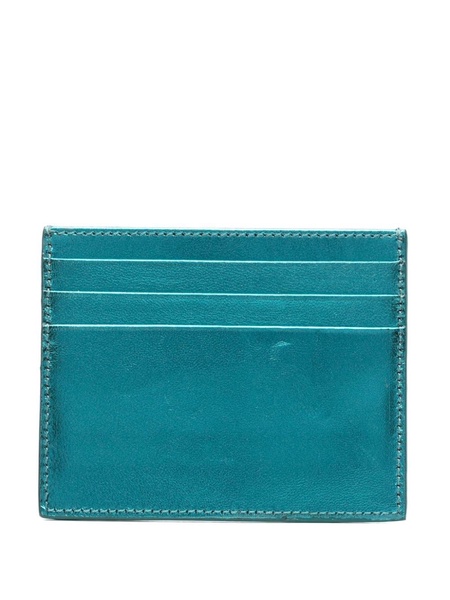 monogram-plaque leather cardholder