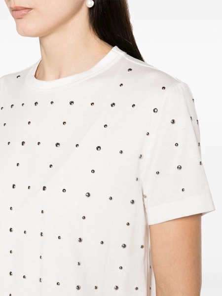 studded cotton T-shirt