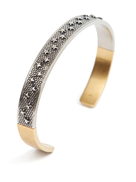 Star-pattern textured cuff bracelet