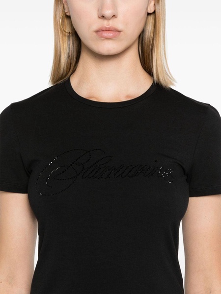 rhinestone-logo T-shirt