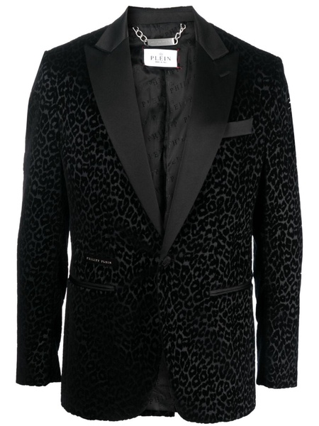 Lord Fit flocked velvet blazer