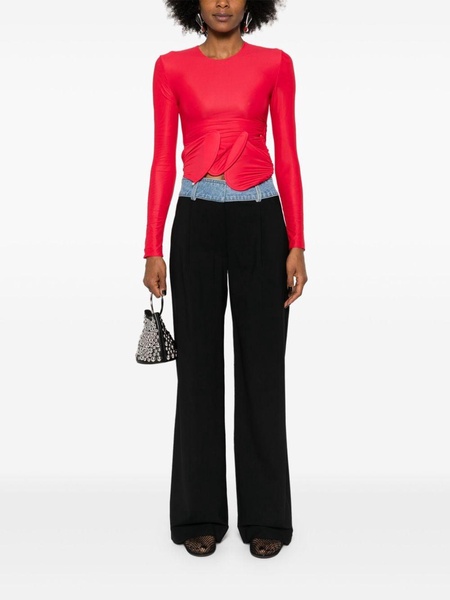 Deconstruct wide-leg trousers