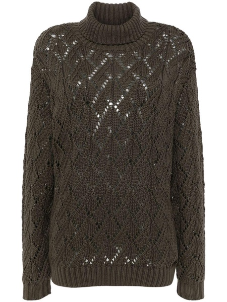 Suki Clementine open-knit sweater