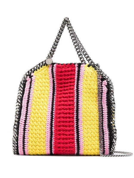 Falabella woven raffia tote bag