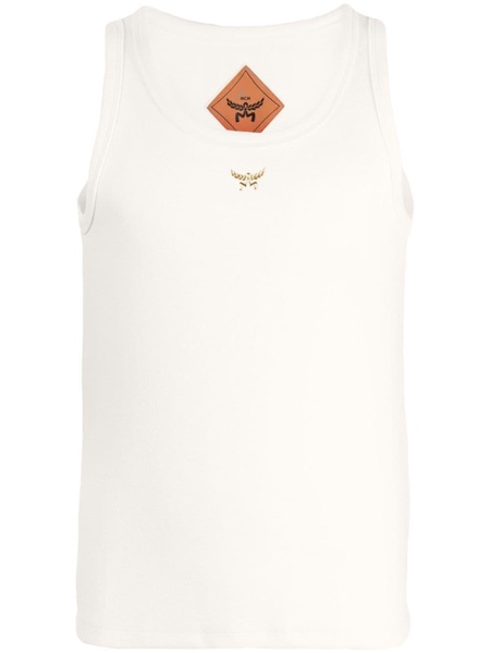 looped logo tank top