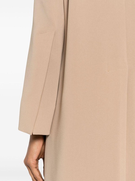 single-breasted midi coat