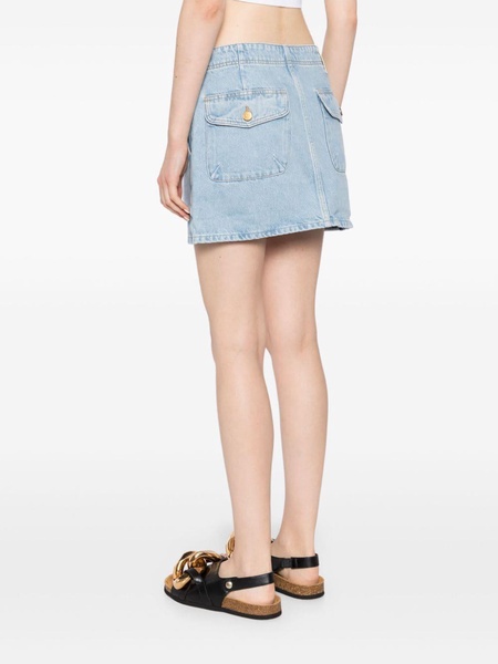 The Accordion Fun Dip Mini denim skirt