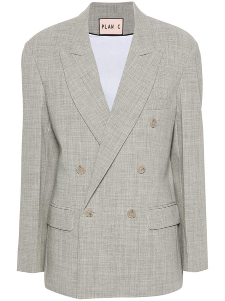 double-breasted wool blazer