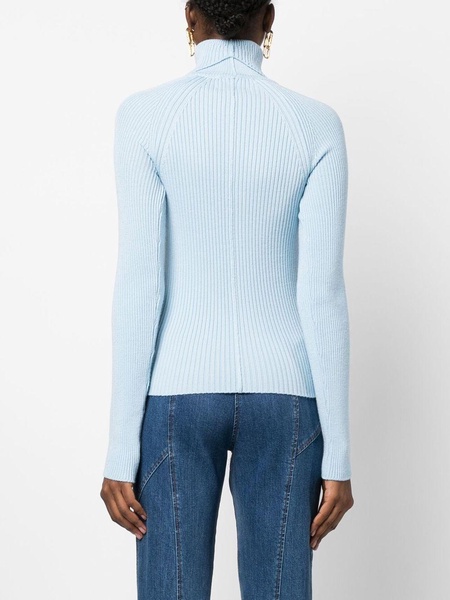 ribbed turtleneck jumper