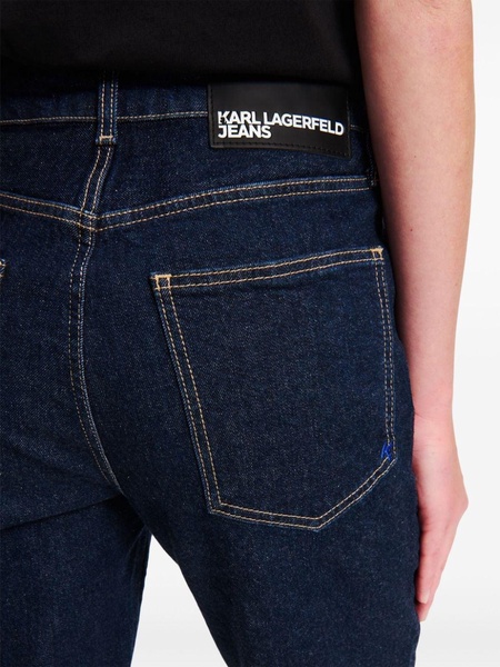 high-rise tapered jeans