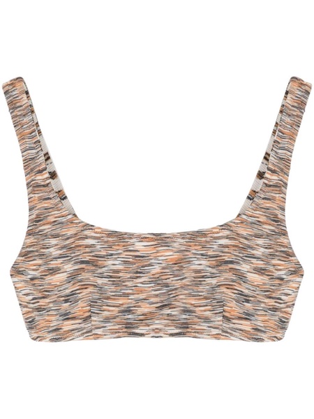 jacquard U-neck sport bra