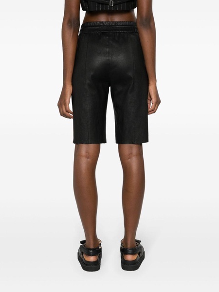 drawstring leather shorts