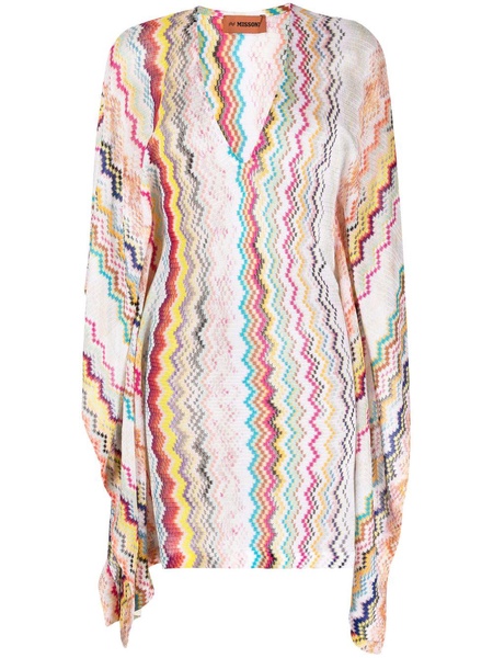 zigzag-woven minidress