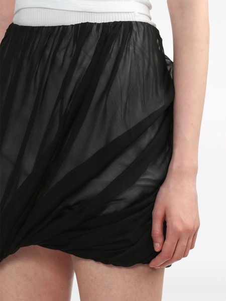 layered silk miniskirt