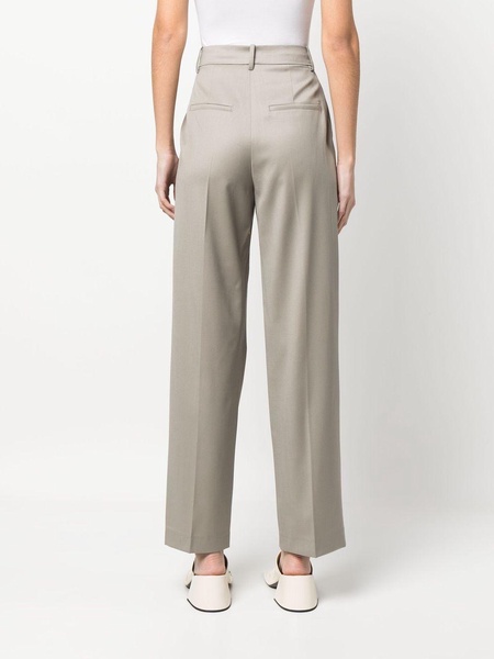 inverted-pleat detail trousers