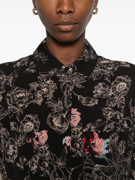 floral-print shirt