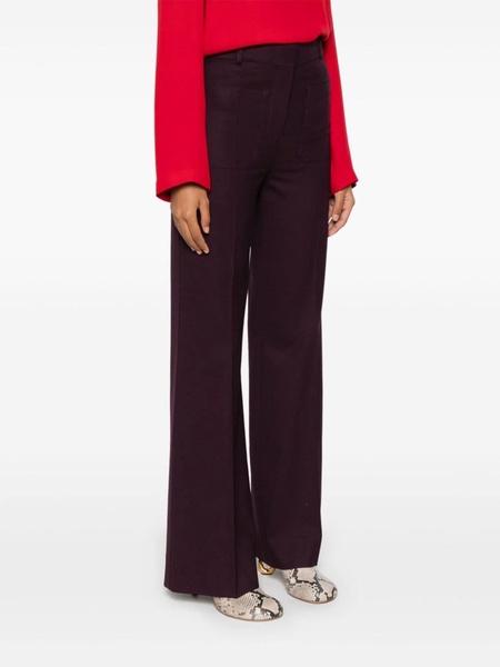 mid-rise straight-leg trousers