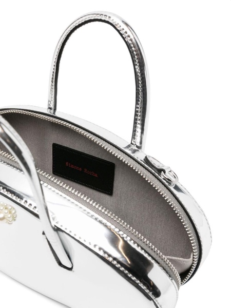 Egg mirrored-leather tote bag