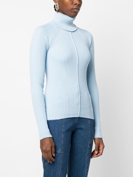 ribbed turtleneck jumper