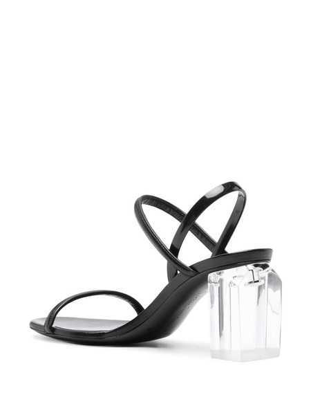 80mm block-heel leather sandals 