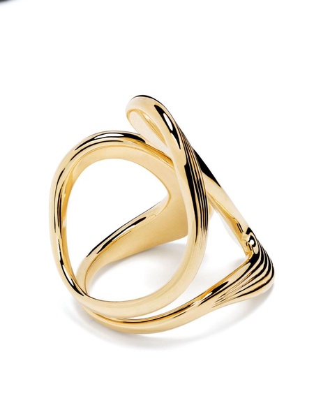 18k yellow gold Stream Line open ring