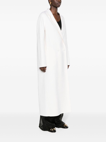 double-breasted cashmere maxi coat