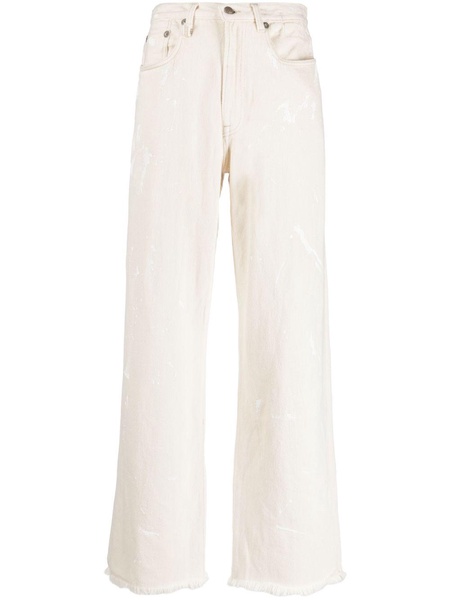 D'Arcy paint-splatter wide-leg jeans