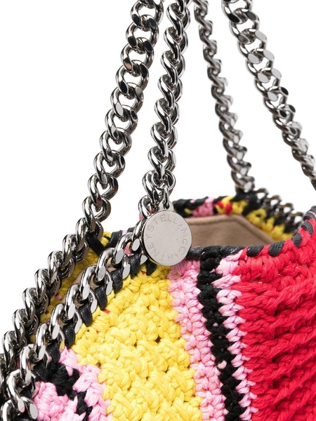 Falabella woven raffia tote bag