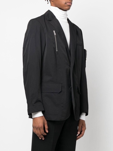 multi-pocket single-breasted blazer