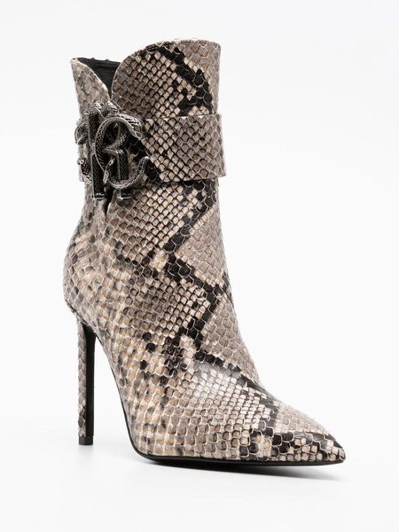 python-print ankle boots