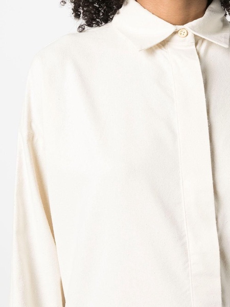 Stoa half-button silk shirt