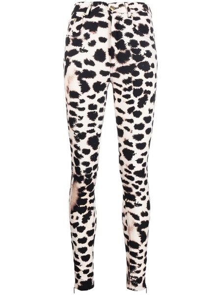 animal-print high-waist leggings