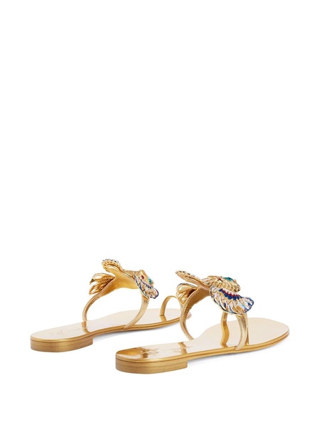 Spipiott embellished metallic sandals