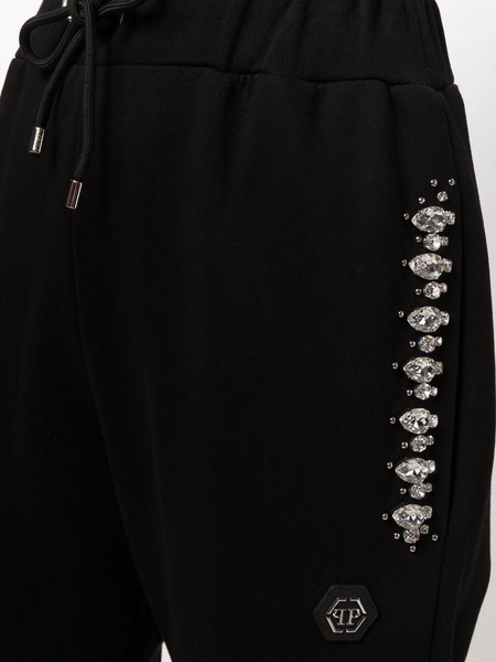 crystal iconic-plein track pants