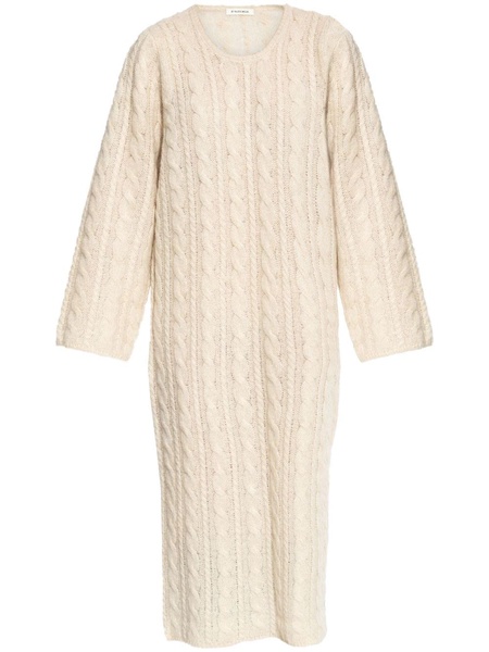 cable-knit midi dress