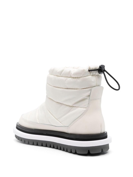 logo-patch padded ankle boots 