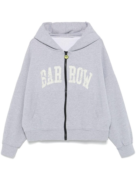 logo-print zip-up hoodie