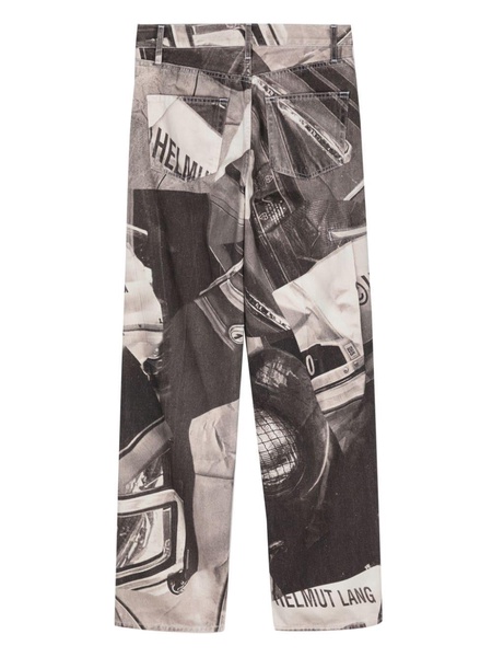 all-over photographic-print jeans