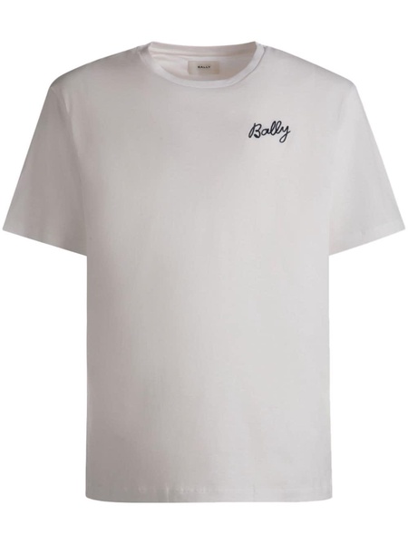 logo-embroidered organic cotton T-shirt