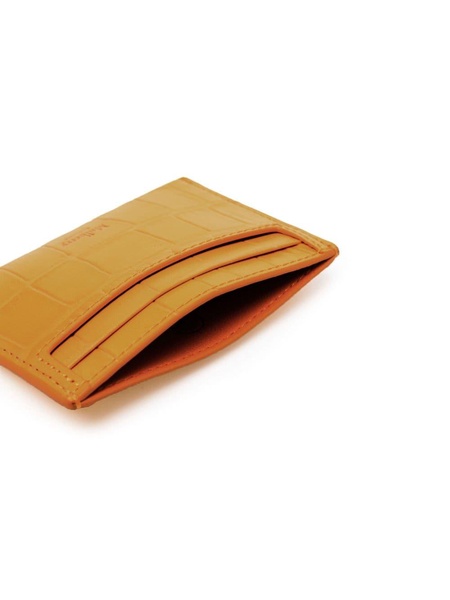 crocodile-effect leather cardholder