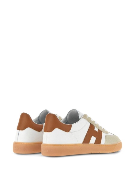 Cool panelled leather sneakers