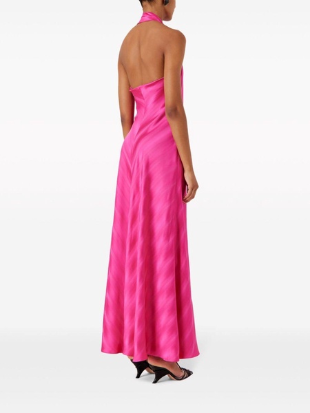 one-shoulder satin dress