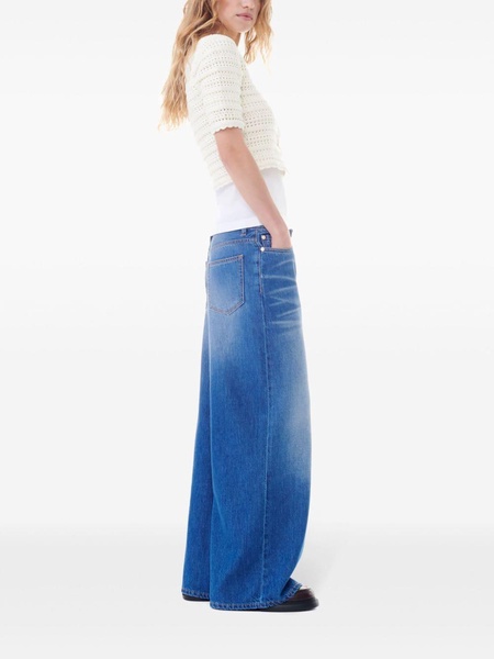 mid-rise wide-leg jeans