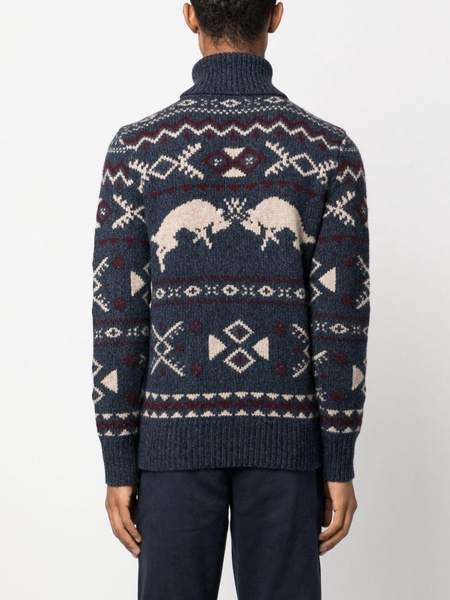 fair isle-knit wool jumper